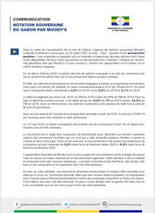 La notation souveraine du Gabon actualisée par Moody’s