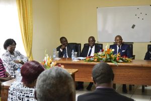 Visite du Ministre d’Etat, Ministre du Budget et des Comptes Publics aux différents services de la Trésorerie Provinciale de l’Ogooué-Maritme