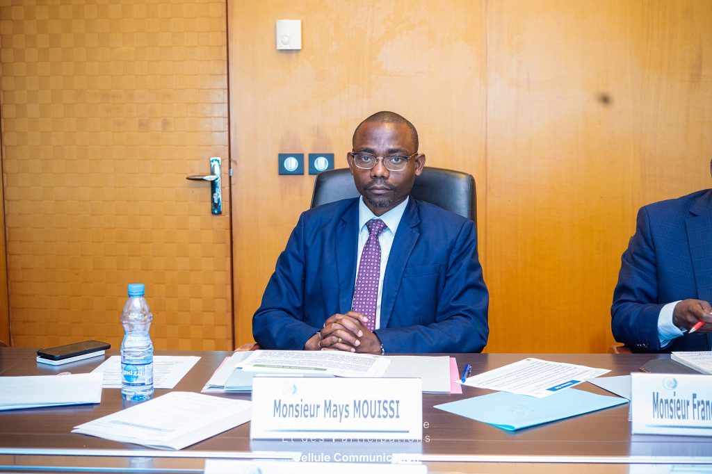 Monsieur Mays MOUISSI, Ministre de l'Economie et des Participations, à la 3 eme session ordinaire du Comité National Économique et Financier (CNEF)